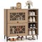 Costway Shoe Storage Cabinet with Flip Doors Adjustable and Removable Shelves for Entryway